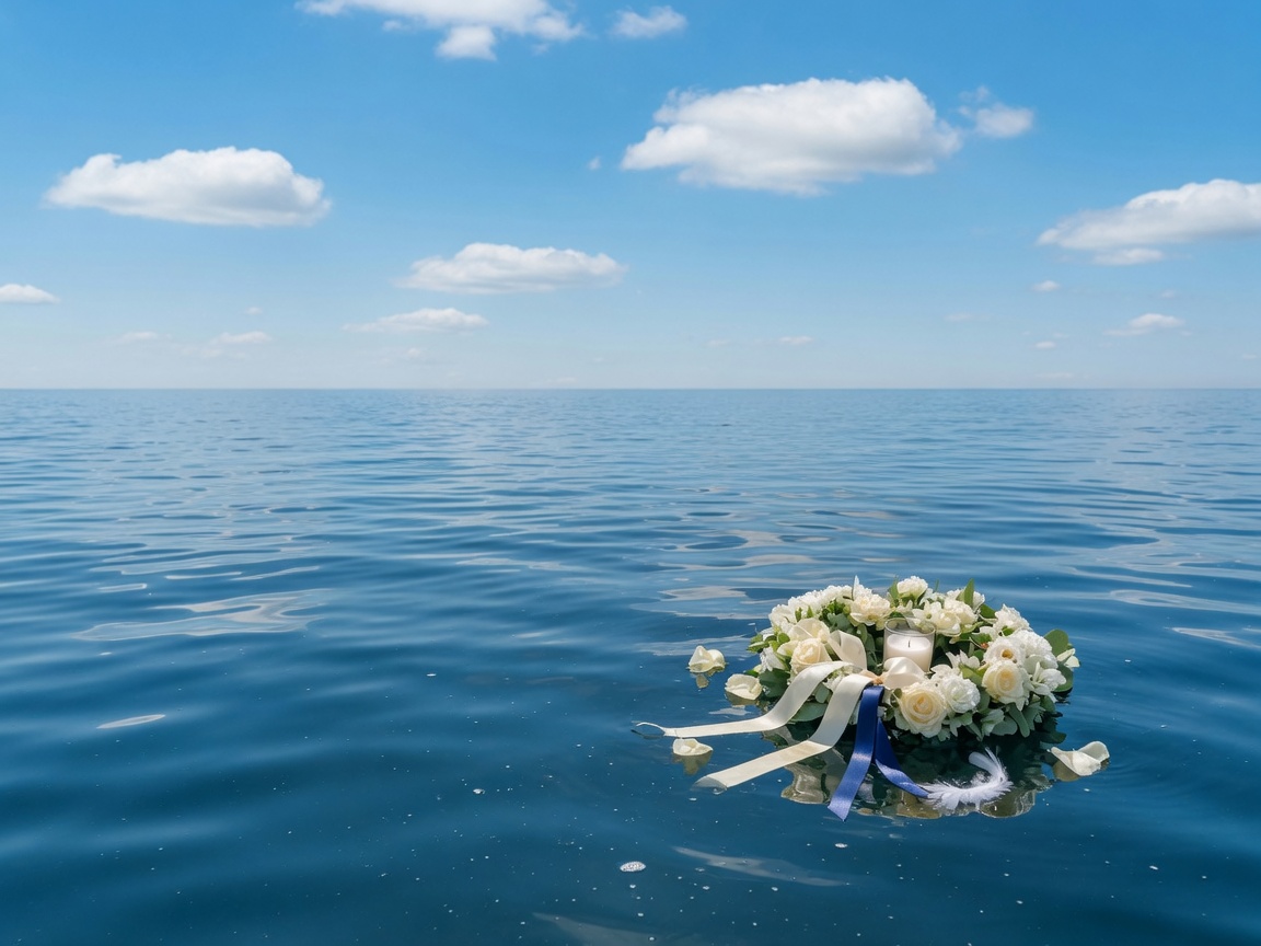 Seebestattung auf dem Meer